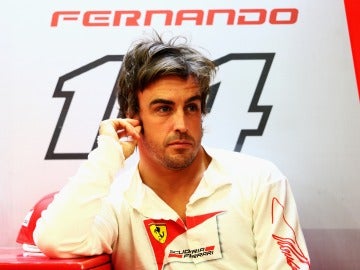 Fernando Alonso en el blox