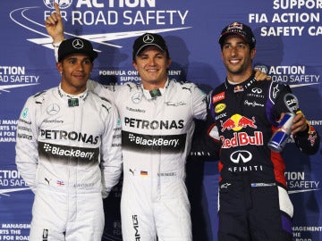 Rosberg, Hamilton y Ricciardo, los más rápidos de clasificación