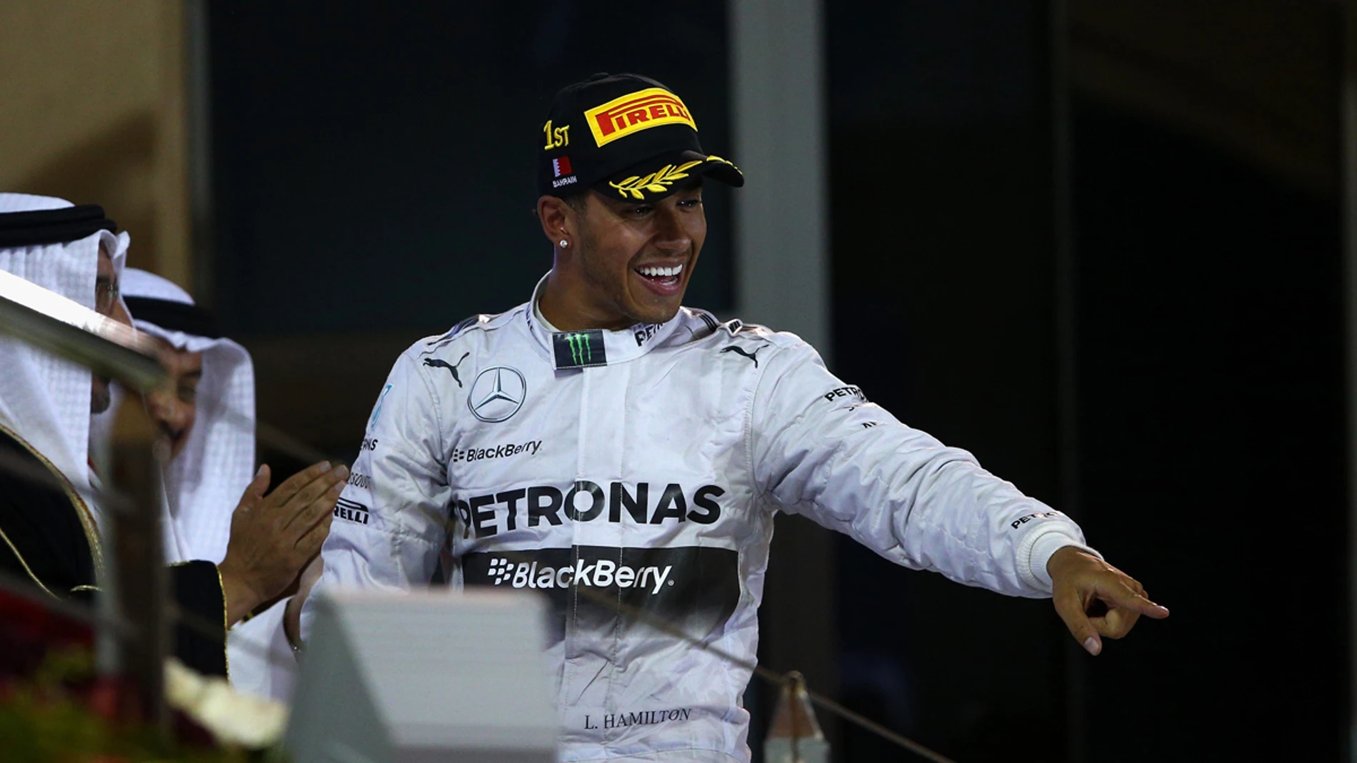 Hamilton, en el podio