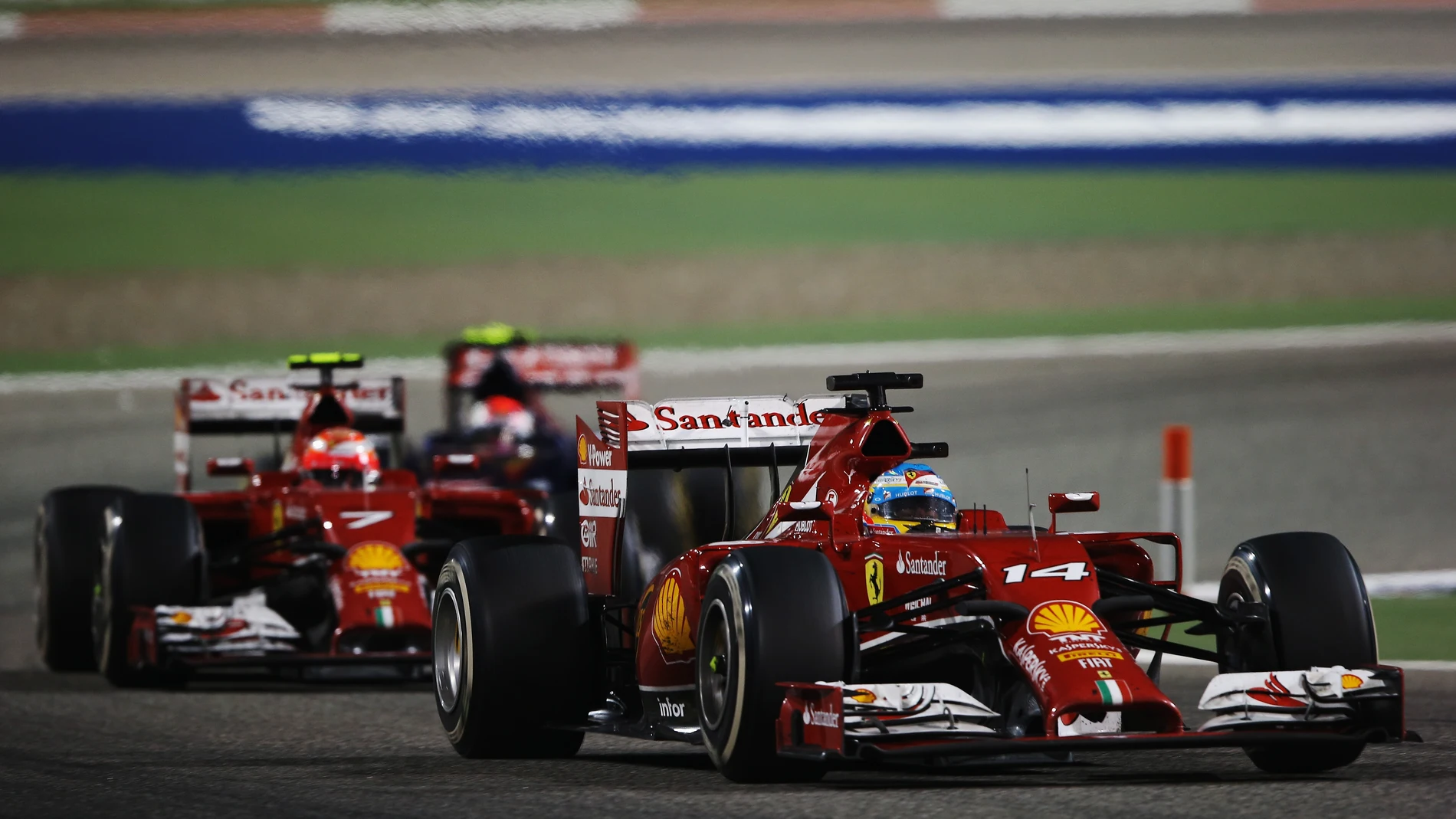 Los dos Ferrari en Sakhir