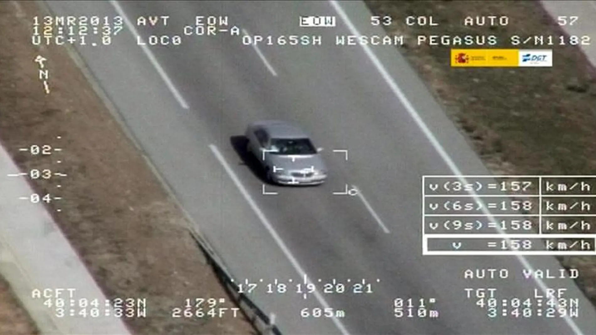 Imagen del radar Pegasus de la DGT Imagen del radar Pegasus de la DGT