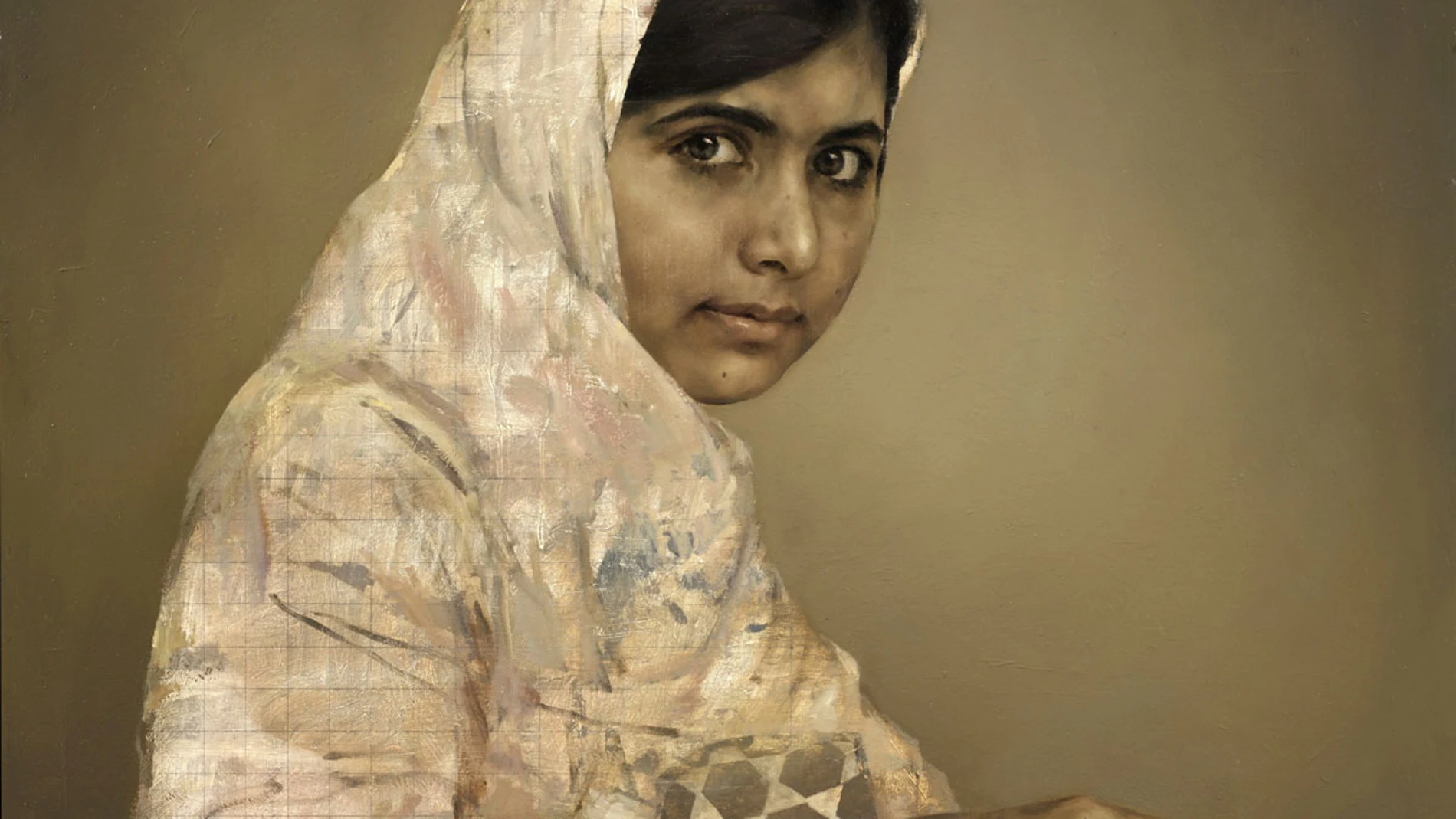 Retrato de Malala del artista Jonathan Yeo Retrato de Malala del artista Jonathan Yeo