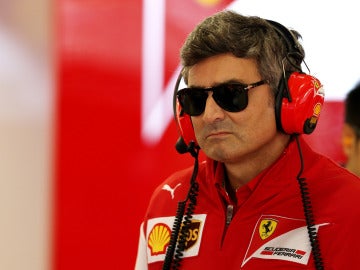 Marco Mattiacci, en el box de Ferrari
