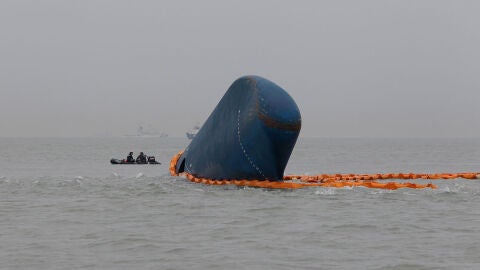 El ferry Sewol, hundido en aguas surcoreanas
