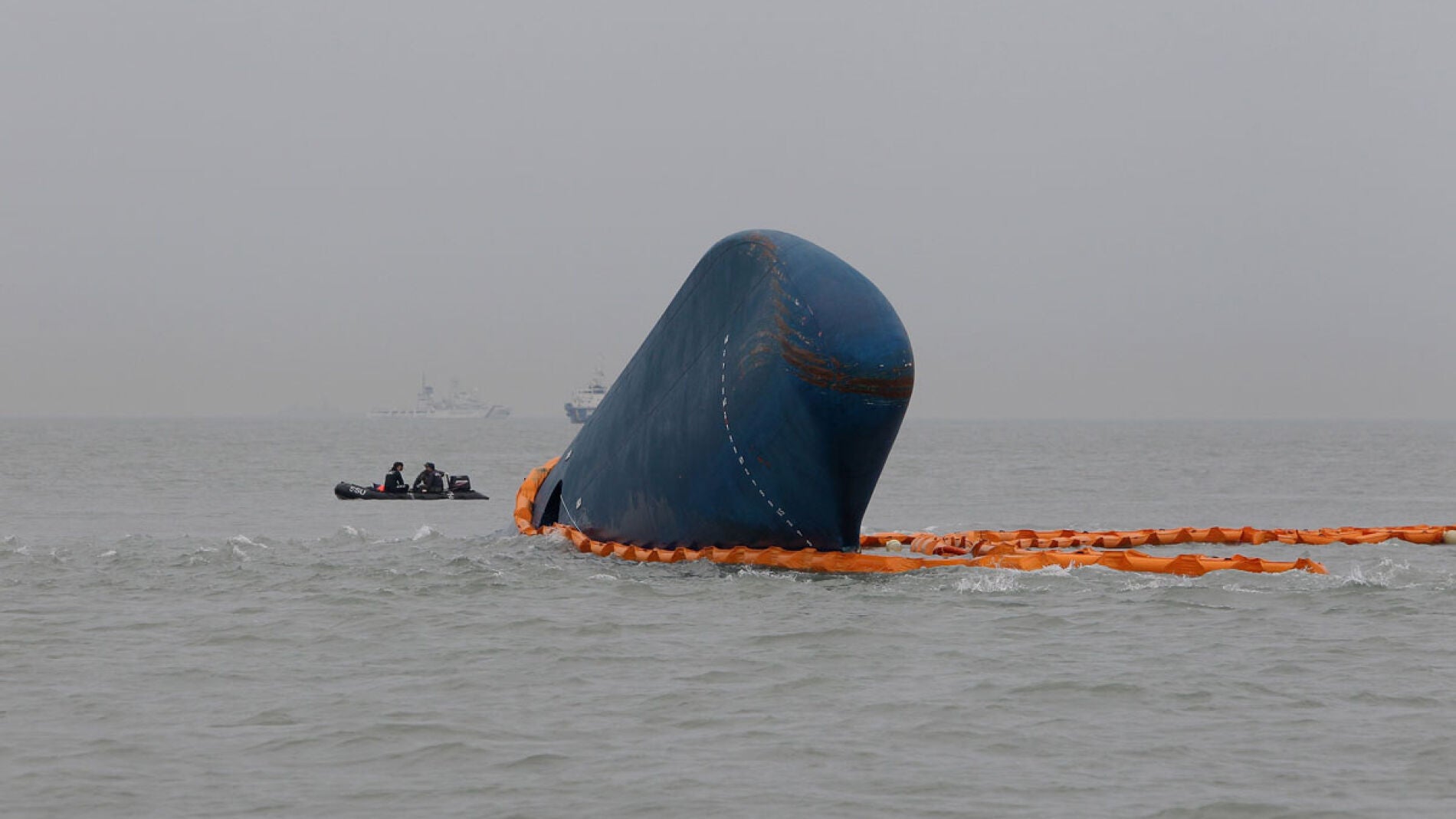 El ferry Sewol, hundido en aguas surcoreanas