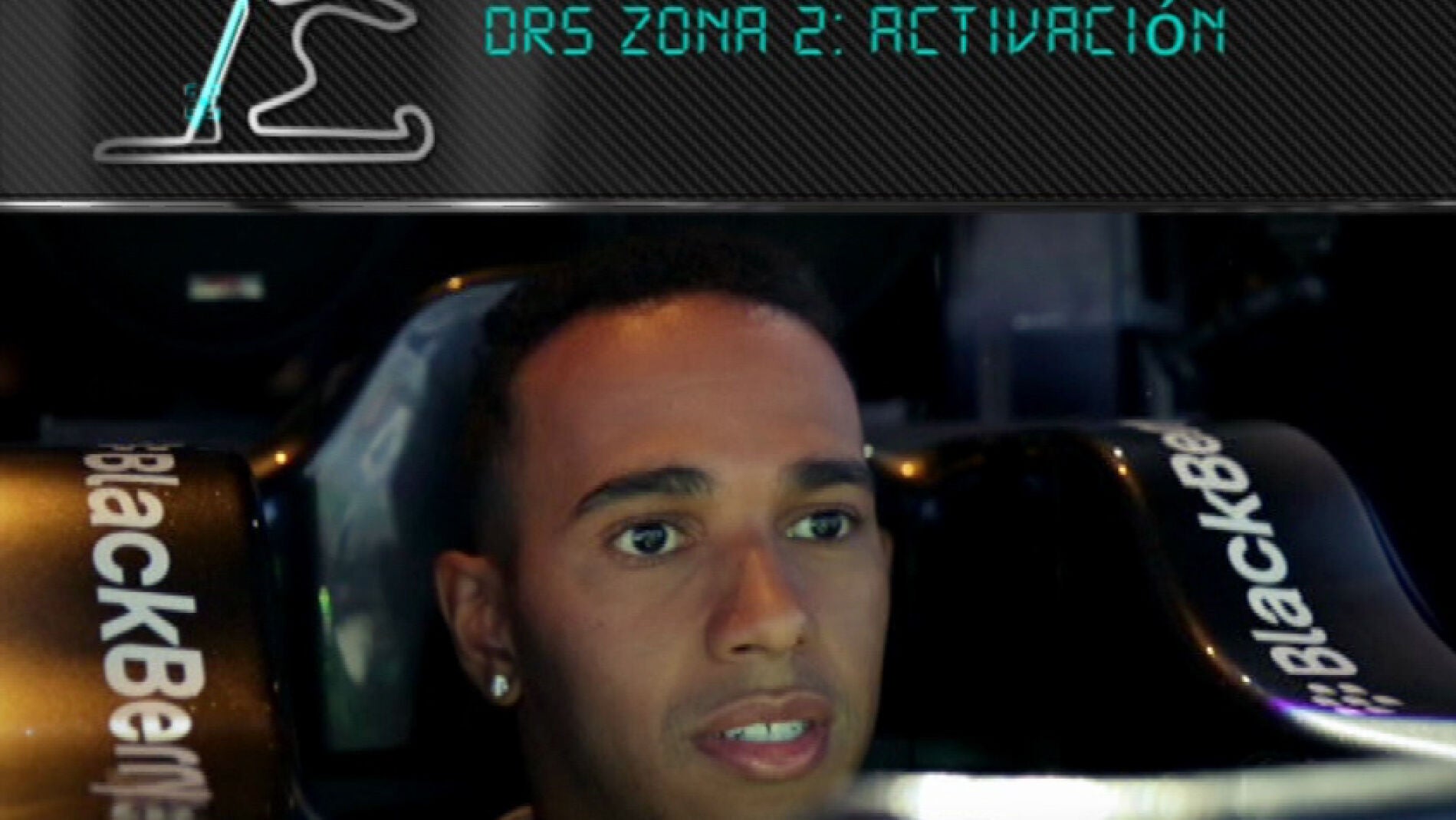 Lewis Hamilton, en el simulador de Mercedes