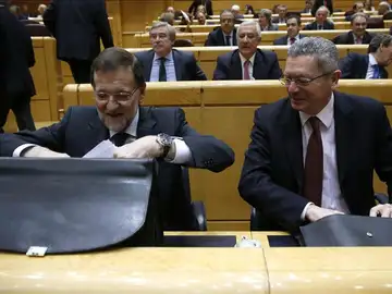 Gallardón y Rajoy en el senado Gallardón y Rajoy en el senado