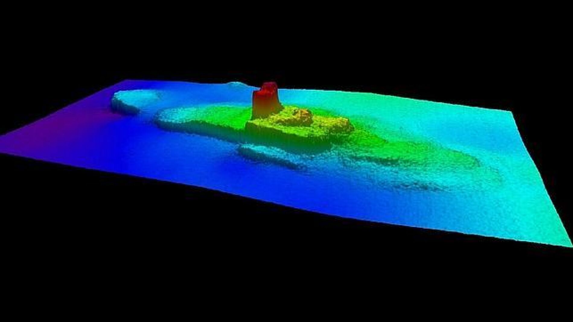 Las im&aacute;genes submarinas grabadas por los datos captados por sonar