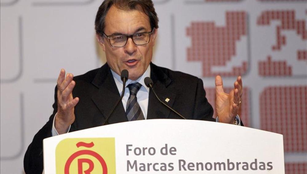 Artur Mas durante su intervención en el Foro de Marcas Renombradas Españolas