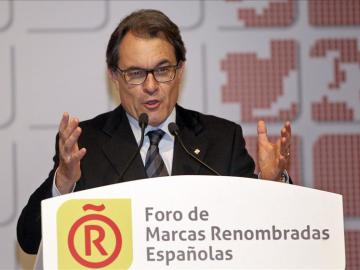 Artur Mas durante su intervención en el Foro de Marcas Renombradas Españolas