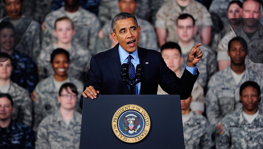 Obama durante una rueda de prensa