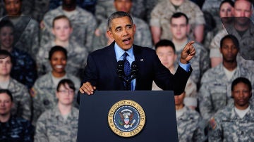 Obama durante una rueda de prensa