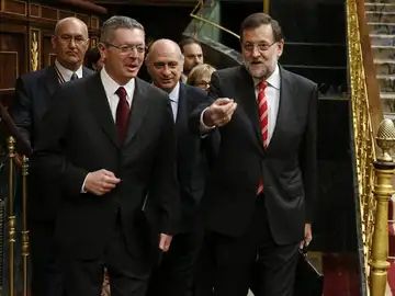 Rajoy junto al ministro de Justicia Rajoy junto al ministro de Justicia