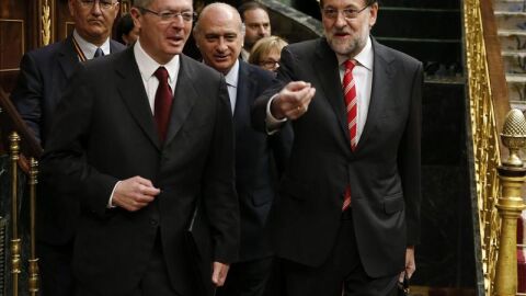 Rajoy junto al ministro de Justicia