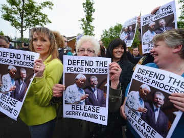 Manifestación a favor de Gerry Adams