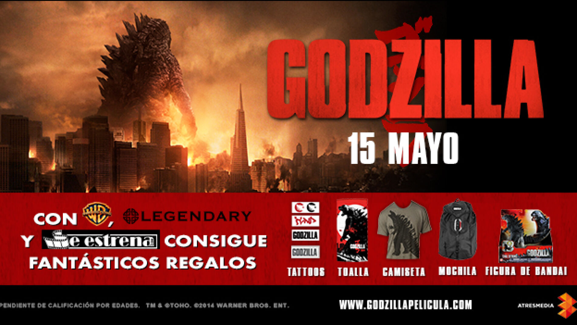Gana un lote de productos oficiales de Godzilla
