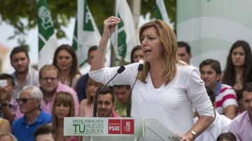 Susana Díaz en un mitin en Andalucía