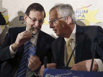Jean-Claude Juncke, junto al presidente del Gobierno, Mariano Rajoy