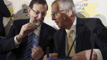 Jean-Claude Juncke, junto al presidente del Gobierno, Mariano Rajoy