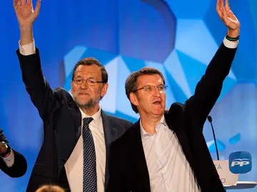 Mariano Rajoy junto a Núñez Feijóo Mariano Rajoy junto a Núñez Feijóo