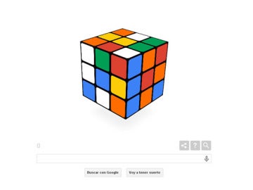 Doodle de Google del cubo de rubik.