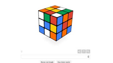 Doodle de Google del cubo de rubik.