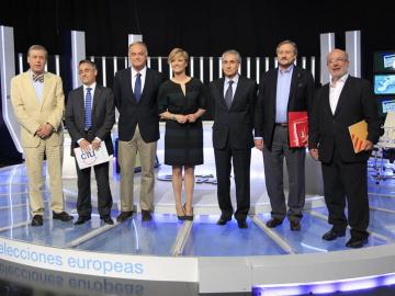 Los protagonistas del debate 'a seis' de cara a las elecciones europeas