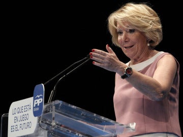 La presidente del PP de Madrid, Esperanza Aguirre