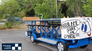 La 'bici-birra' inmovilizada en Madrid