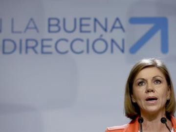 María Dolores de Cospedal tras el Comité Ejecutivo del PP.