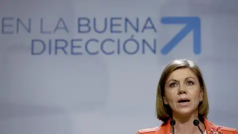 María Dolores de Cospedal tras el Comité Ejecutivo del PP. María Dolores de Cospedal tras el Comité Ejecutivo del PP.