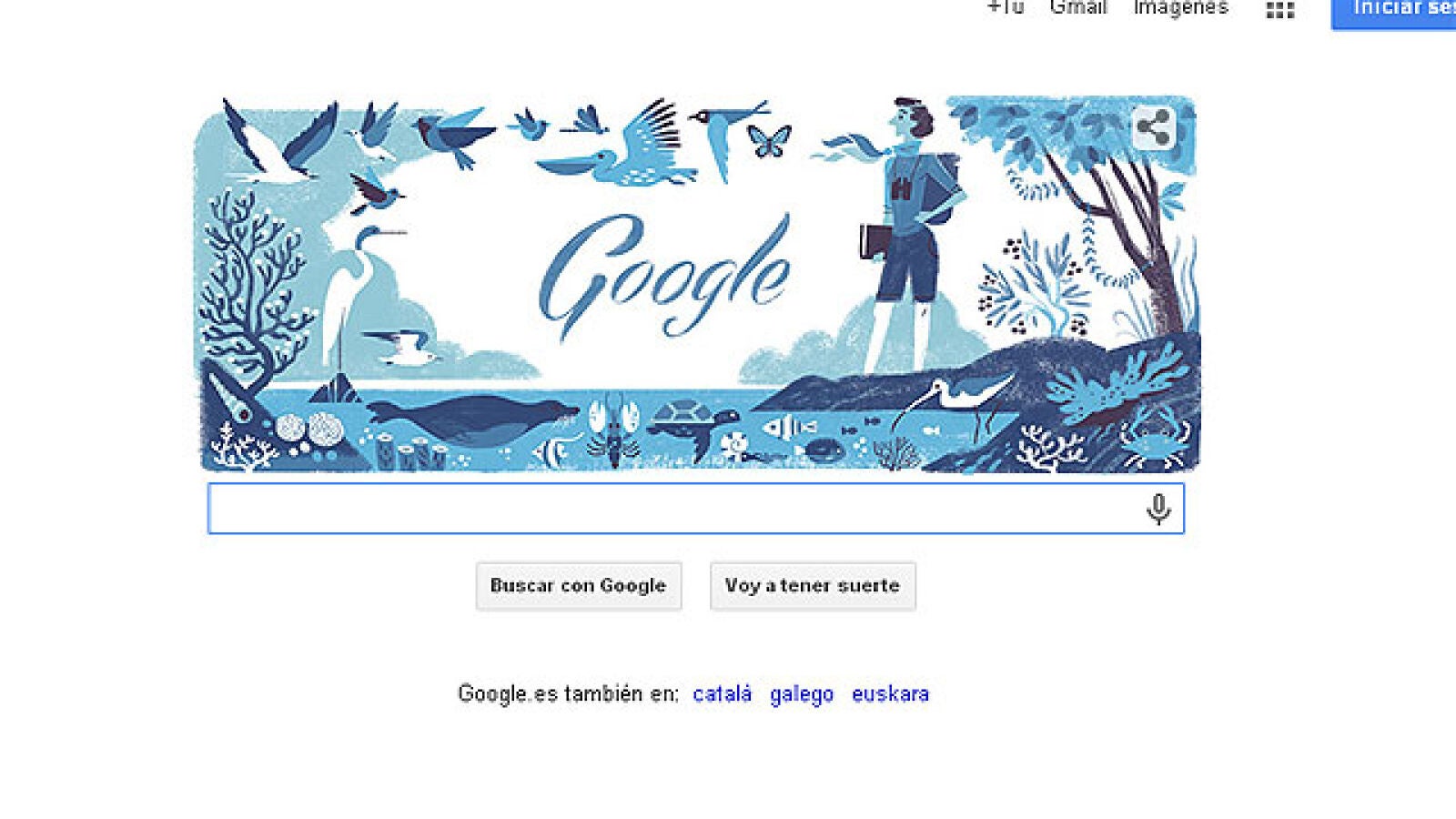 Google celebra el 107º aniversario del nacimiento de Rachel Louise Carson con un doodle