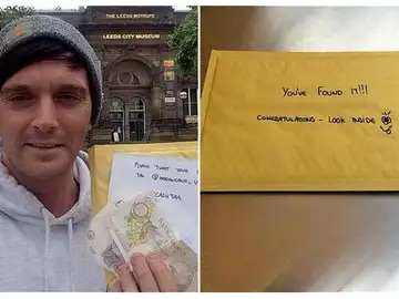 Un hombre esconde dinero por todo Reino Unido Un hombre esconde dinero por todo Reino Unido
