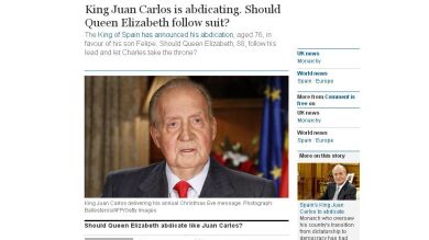 Los británicos se plantean la abdicación de Isabel II tras el caso de don Juan Carlos
