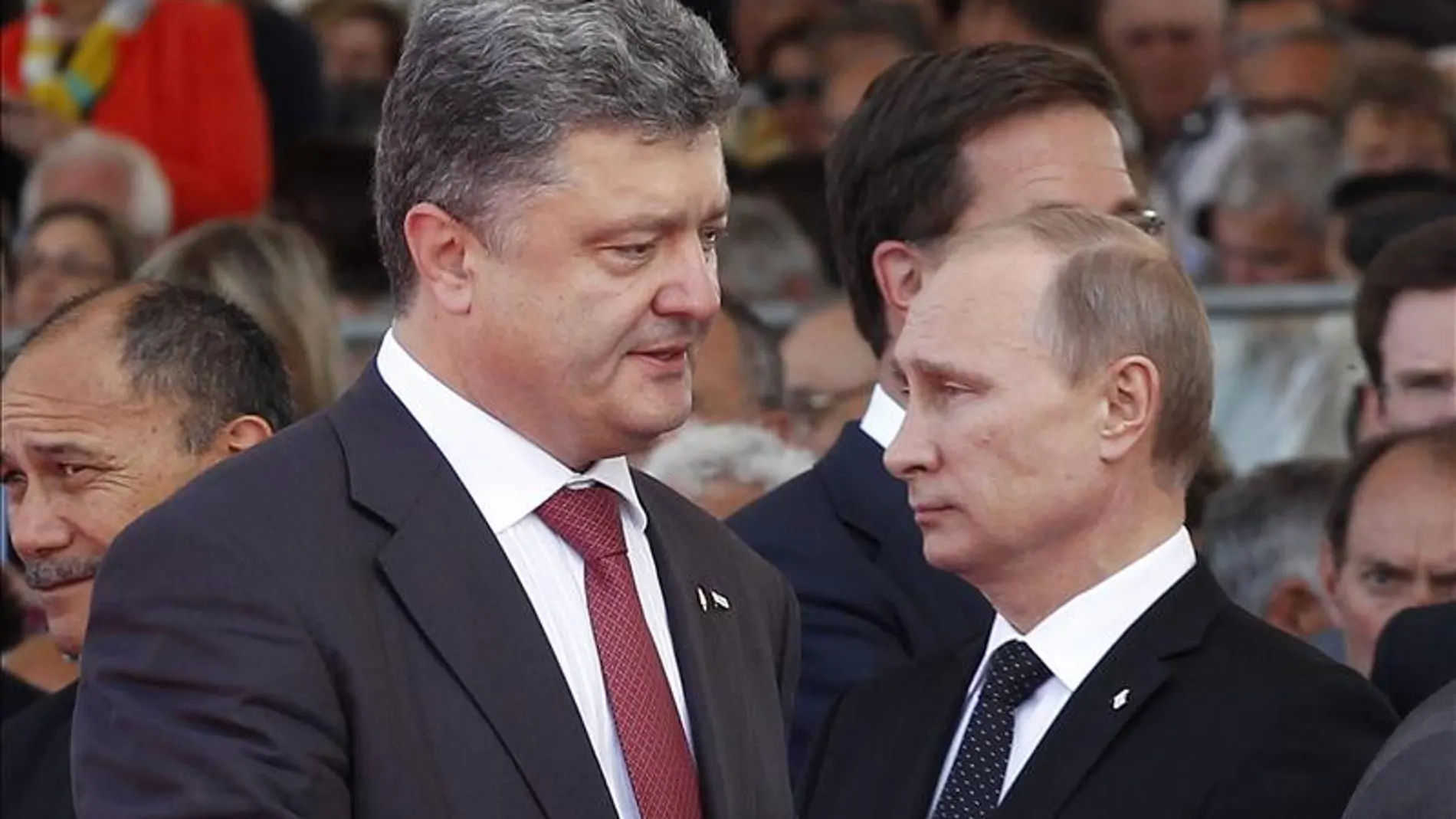 El presidente de Ucrania, Poroshenko, y Vladimir Putin El presidente de Ucrania, Poroshenko, y Vladimir Putin