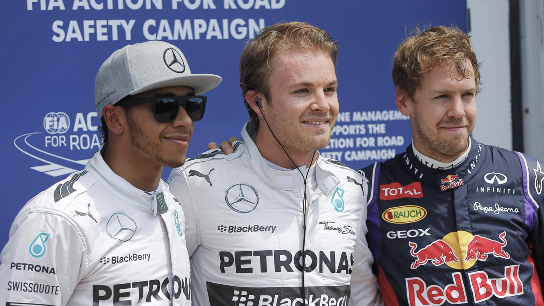 Rosberg, Hamilton y Vettel, los más rápidos de clasificación