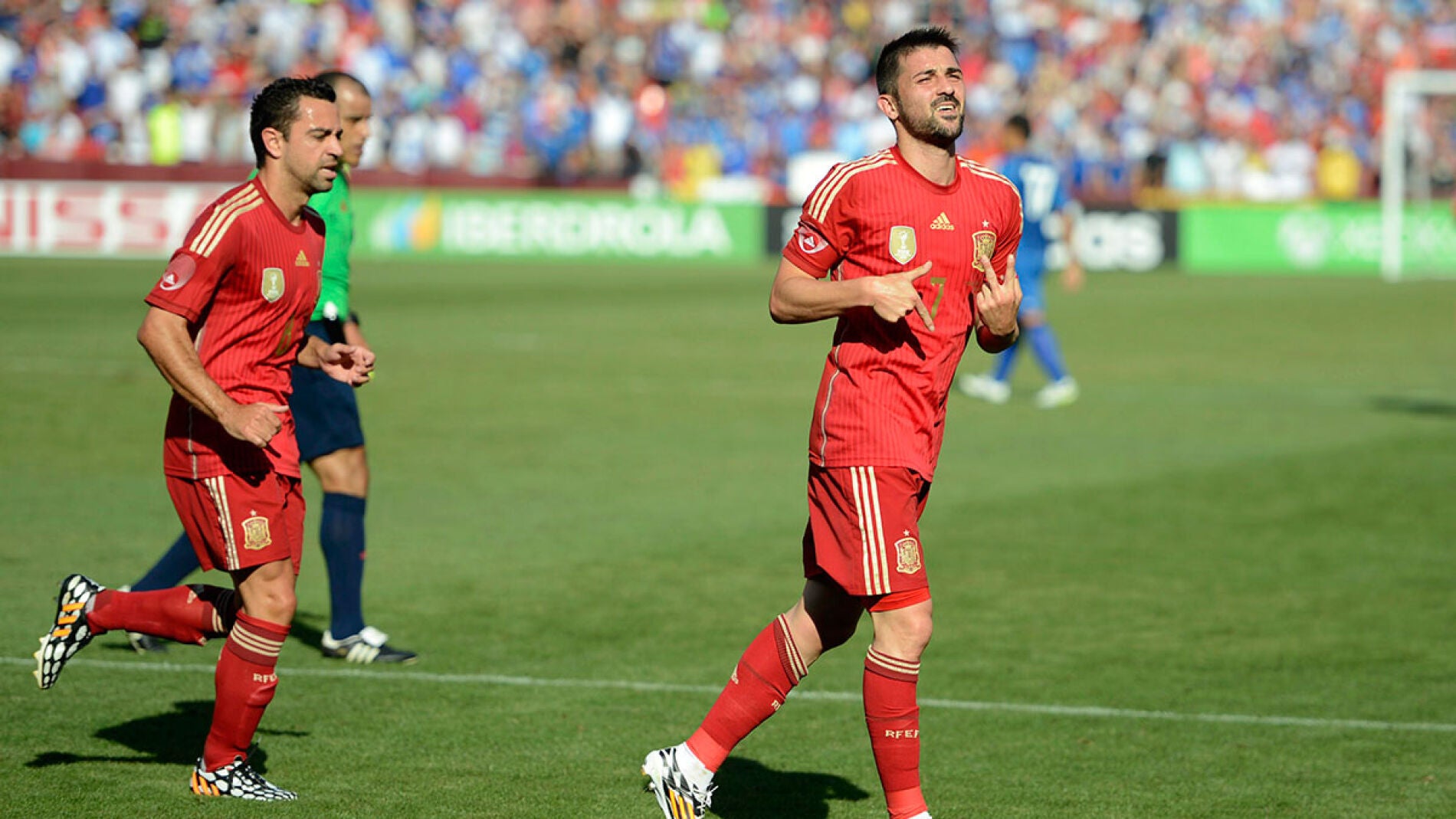 David Villa con la selecci&oacute;n 