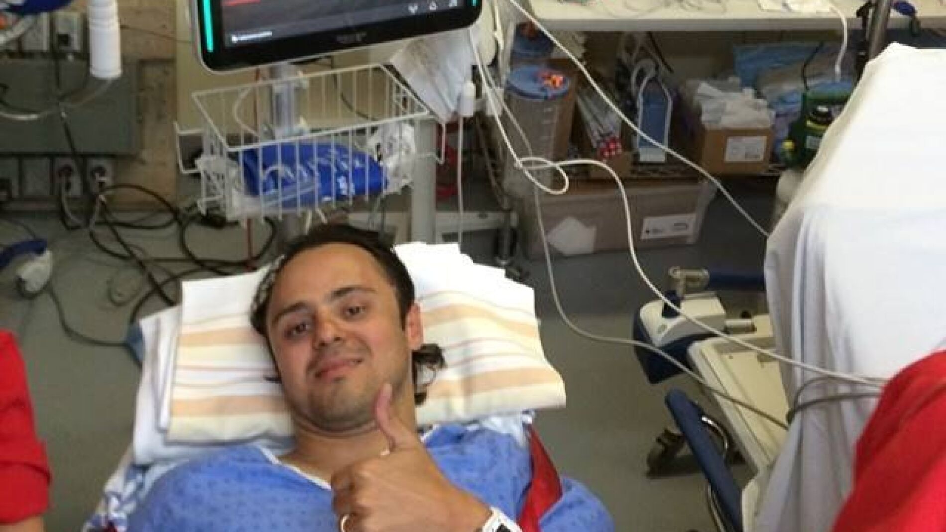 Felipe Massa tras su accidente