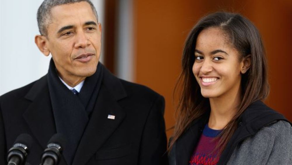 Barack Obama y su hija Malia