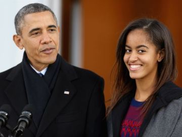 Barack Obama y su hija Malia