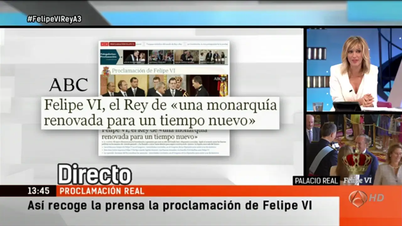 Así recoge la prensa la proclamación de Felipe VI