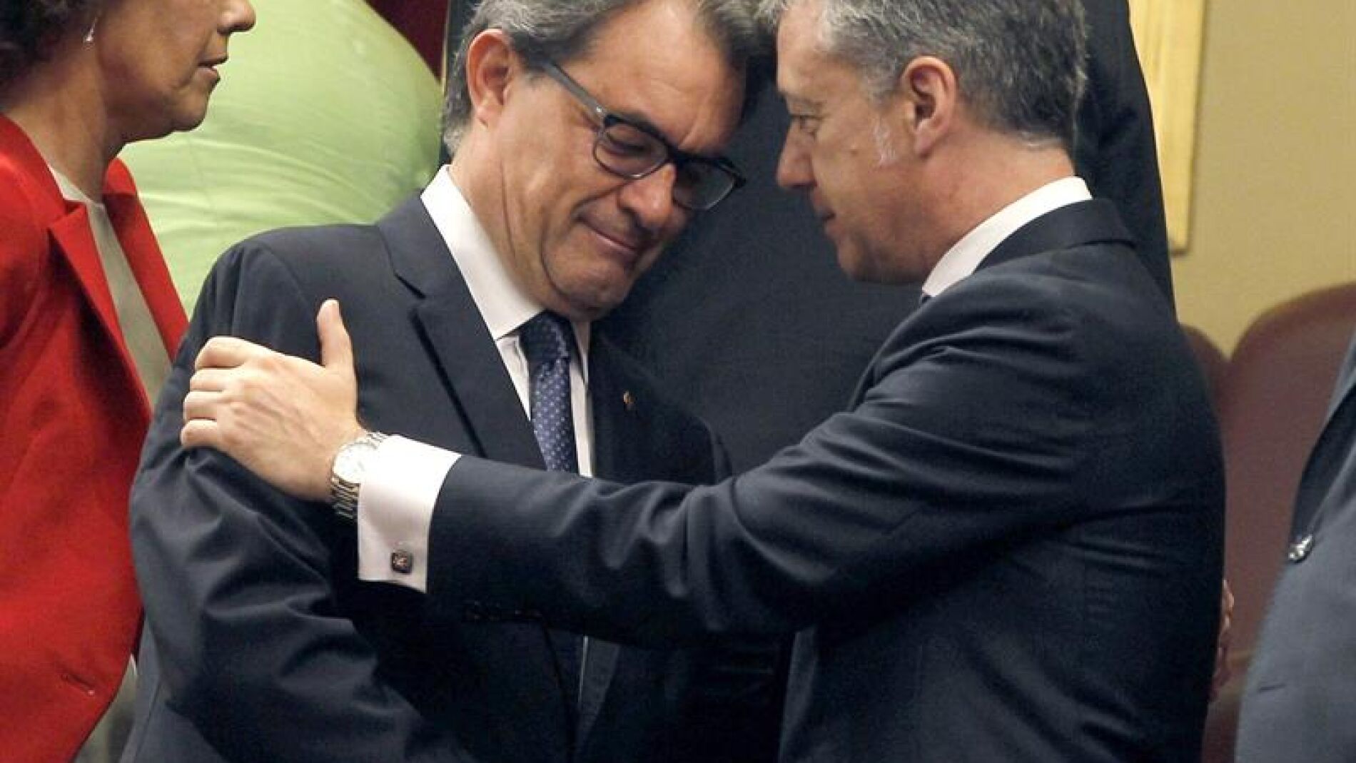 Urkullu y Mas en el Congreso durante la proclamaci&oacute;n de Felipe VI