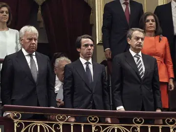 Los expresidentes González, Aznar y Zapatero Los expresidentes González, Aznar y Zapatero