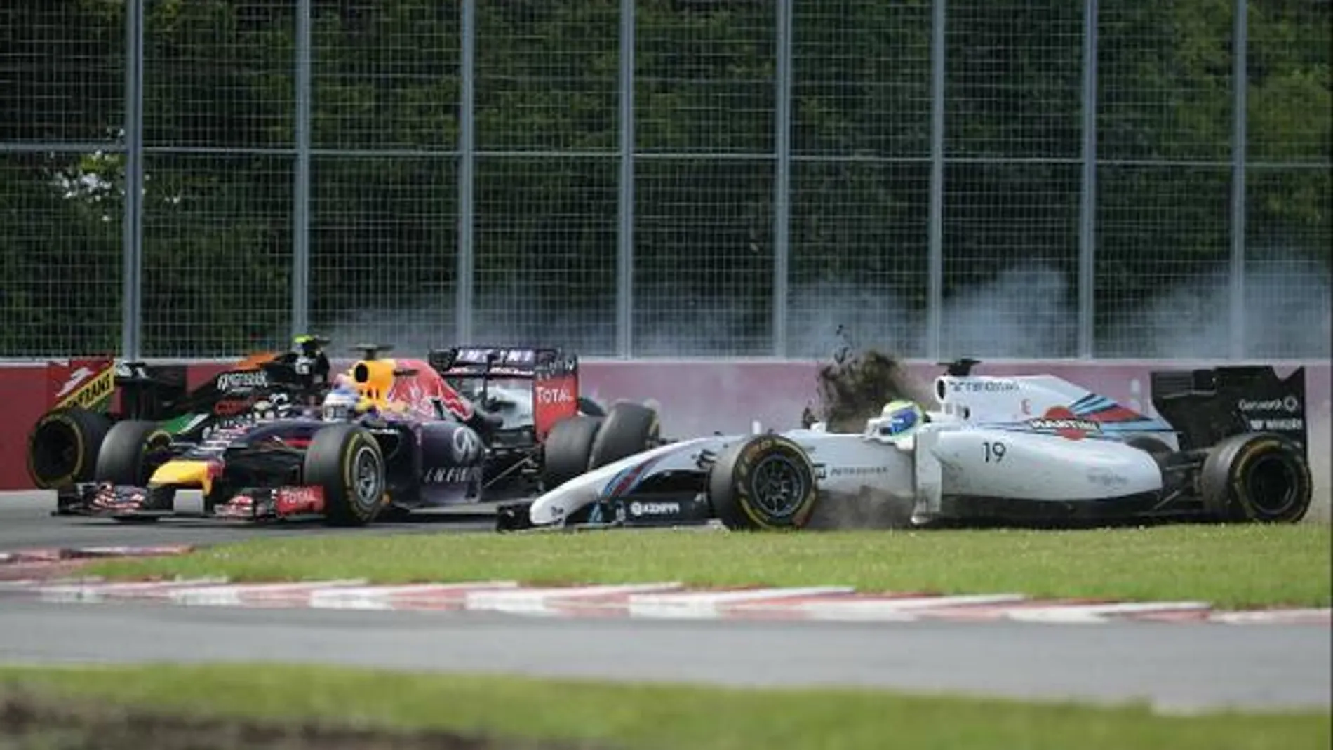 Accidente entre Massa y Pérez