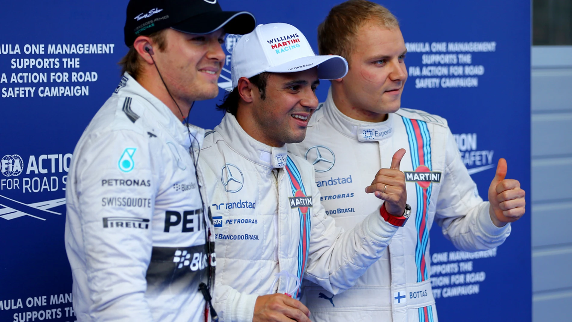 Massa, Bottas y Rosberg, los más rápidos del sábado