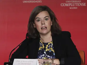 La vicepresidenta del Gobierno, Soraya Sáenz de Santamaría La vicepresidenta del Gobierno, Soraya Sáenz de Santamaría