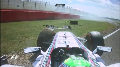 Fuerte accidente de Felipe Massa en los Libres 1