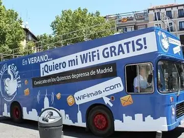 Autobús con publicidad de Gowex Autobús con publicidad de Gowex
