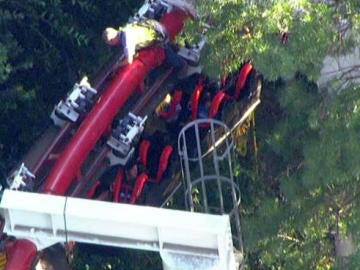 Cuatro heridos en una montaña rusa en Los Ángeles