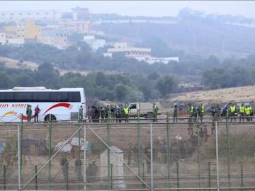 Nuevo intento de entrada masiva en el perímetro fronterizo de Melilla